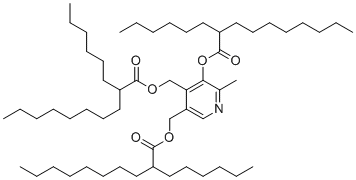 Pyridoxine tris-hexyldecanoate molecular structure (CAS 564478-51-9)