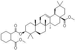 CAS # 56602-39-2, [3beta(cis)]-3-[[[2-(Methoxycarbonyl)cyclohexyl]carbonyl]oxy]-olean-12-en-28-oic acid methyl ester
