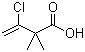 structure of CAS# 56663-75-3, 2,2-Dimethyl-3-chloro-3-butenoic acid