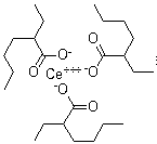 Cerous 2-ethylhexoate molecular structure (CAS 56797-01-4)
