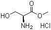 L-丝氨酸甲酯盐酸盐分子结构 (CAS 5680-80-8)