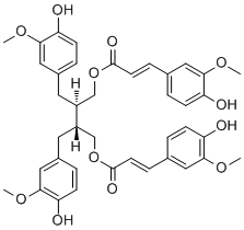 structure of CAS# 56973-66-1, 9,9'-Di-O-(E)-feruloylsecoisolariciresinol