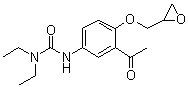 CAS 登录号：56980-98-4, N'-[3-乙酰基-4-(环氧乙烷基甲氧基)苯基]-N,N-二乙基脲