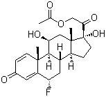 6alpha-Fluoroprednisolone acetate molecular structure (CAS 570-36-5)