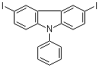 structure of CAS# 57103-21-6, 3,6-Diiodo-9-phenylcarbazole