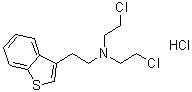 CAS 登录号：5713-60-0, N,N-二(2-氯乙基)苯并(b]噻吩-3-乙胺盐酸盐