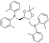 (4R-trans)-[(2,2-Dimethyl-1,3-dioxolane-4,5-diyl)bis(methylene)]bis[bis(2-methylphenyl)phosphine] molecular structure (CAS 57221-94-0)
