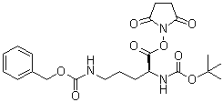 N2-[(1,1-Dimethylethoxy)carbonyl]-N5-[(phenylmethoxy)carbonyl]-L-ornithine 2,5-dioxo-1-pyrrolidinyl ester molecular structure (CAS 57225-25-9)