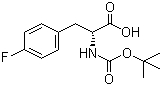 Boc-D-4-氟苯丙氨酸分子结构 (CAS 57292-45-2)