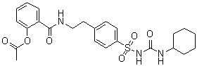 CAS # 57372-53-9, 2-(Acetyloxy)-N-[2-[4-[[[(cyclohexylamino)carbonyl]amino]sulfonyl]phenyl]ethyl]benzamide, UR 630