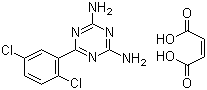 CAS 登录号：57381-28-9, 马来酸依索拉定, 6-(2,5-二氯苯基)-1,3,5-三嗪-2,4-二胺马来酸盐