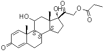 structure of CAS# 5740-62-5, Prednisolone 21-propionate