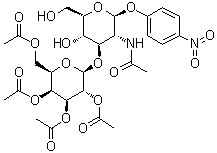 CAS # 57467-12-6, 4-Nitrophenyl 2-(acetylamino)-2-deoxy-3-O-(2,3,4,6-tetra-O-acetyl-beta-D-galactopyranosyl)-beta-D-glucopyranoside