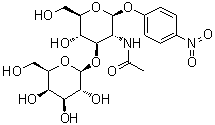 CAS # 57467-13-7, 4-Nitrophenyl 2-(acetylamino)-2-deoxy-3-O-beta-D-galactopyranosyl-beta-D-glucopyranoside, PNP-Lac-N-bioside, PNP-Lacto-N-bioside