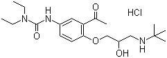 structure of CAS# 57470-78-7, Celiprolol hydrochloride