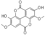 CAS # 57499-59-9, 3,4'-Di-O-methylellagic acid, 2,8-Dihydroxy-3,7-dimethoxy-[1]benzopyrano[5,4,3-cde][1]benzopyran-5,10-dione, 3,4'-O-Dimethylellagic acid