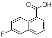 structure of CAS# 575-08-6, 6-Fluoronaphthalene-1-carboxylic acid