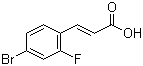 反式-3-(2-氟-4-溴苯基)-2-丙烯酸分子结构 (CAS 575469-65-7)