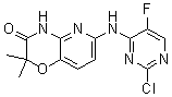 6-[(2-Chloro-5-fluoro-4-pyrimidinyl)amino]-2,2-dimethyl-2H-pyrido[3,2-b]-1,4-oxazin-3(4H)-one molecular structure (CAS 575484-83-2)