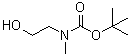 structure of CAS# 57561-39-4, N-Methyl-N-(2-hydroxyethyl)carbamic acid tert-butyl ester