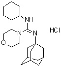 N'-[1-Adamantyl]-N-cyclohexyl-4-morpholinecarboxamidine hydrochloride molecular structure (CAS 57568-80-6)