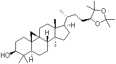 (24S)-Cycloartane-3,24,25-triol 24,25-acetonide molecular structure (CAS 57576-31-5)