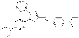 4-[2-[5-[4-(Diethylamino)phenyl]-4,5-dihydro-1-phenyl-1H-pyrazol-3-yl]vinyl]-N,N-diethylaniline molecular structure (CAS 57609-72-0)