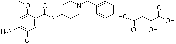 structure of CAS# 57645-91-7, 氯波必利苹果酸盐