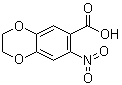 structure of CAS# 57672-33-0, 2,3-Dihydro-7-nitro-1,4-benzodioxin-6-carboxylic acid