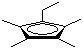 structure of CAS# 57693-77-3, Ethyltetramethylcyclopentadiene