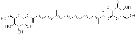 Crocetin diglucosyl ester molecular structure (CAS 57710-64-2)