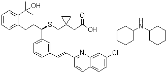 Montelukast dicyclohexylamine salt molecular structure (CAS 577953-88-9)