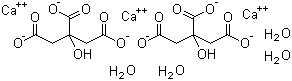 Calcium citrate tetrahydrate molecular structure (CAS 5785-44-4)