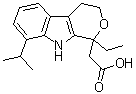 1-乙基-1,3,4,9-四氢-8-异丙基吡喃并[3,4-b]吲哚-1-乙酸分子结构 (CAS 57917-63-2)