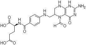 structure of CAS# 58-05-9, Folinic acid