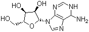 CAS # 58-61-7, Adenosine, 9-beta-D-Ribofuranosyladenine, Adenine riboside, Adenine-9-beta-D-ribofuranoside