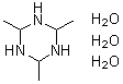 structure of CAS# 58052-80-5, Hexahydro-2,4,6-trimethyl-1,3,5-triazine trihydrate