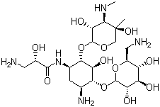 异帕米星分子结构 (CAS 58152-03-7)