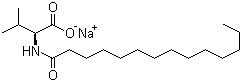 CAS # 58185-39-0, Sodium N-tetradecanoyl-L-valinate, N-Tetradecanoyl-L-valine monosodium salt