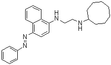 CAS 登录号：5820-48-4, N1-环辛基-N2-[4-(2-苯基偶氮)-1-萘基]-1,2-乙二胺