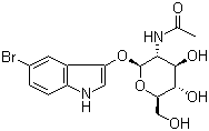 5-Bromo-1H-indol-3-yl 2-(acetylamino)-2-deoxy-beta-D-glucopyranoside molecular structure (CAS 58225-98-2)