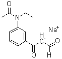 N-[3-(1,3-二氧代丙基)苯基]-N-乙基乙酰胺钠盐分子结构 (CAS 582298-34-8)