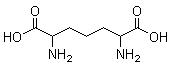 2,6-二氨基庚二酸分子结构 (CAS 583-93-7)