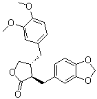 CAS # 58311-20-9, Kusunokinin, (3R,4R)-3-(1,3-Benzodioxol-5-ylmethyl)-4-[(3,4-dimethoxyphenyl)methyl]dihydro-2(3H)-furanone
