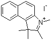 structure of CAS# 58464-25-8, 1,2,3,3-Tetramethylbenz[e]indolium iodide