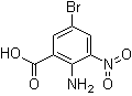 2-氨基-5-溴-3-硝基苯甲酸分子结构 (CAS 58580-07-7)
