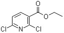 structure of CAS# 58584-86-4, 2,6-Dichloronicotinic acid ethyl ester