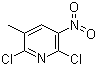 structure of CAS# 58596-88-6, 2,6-Dichloro-3-methyl-5-nitropyridine