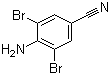 4-氨基-3,5-二溴苯腈分子结构 (CAS 58633-04-8)