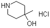 4-Methylpiperidin-4-ol monohydrochloride molecular structure (CAS 586375-35-1)